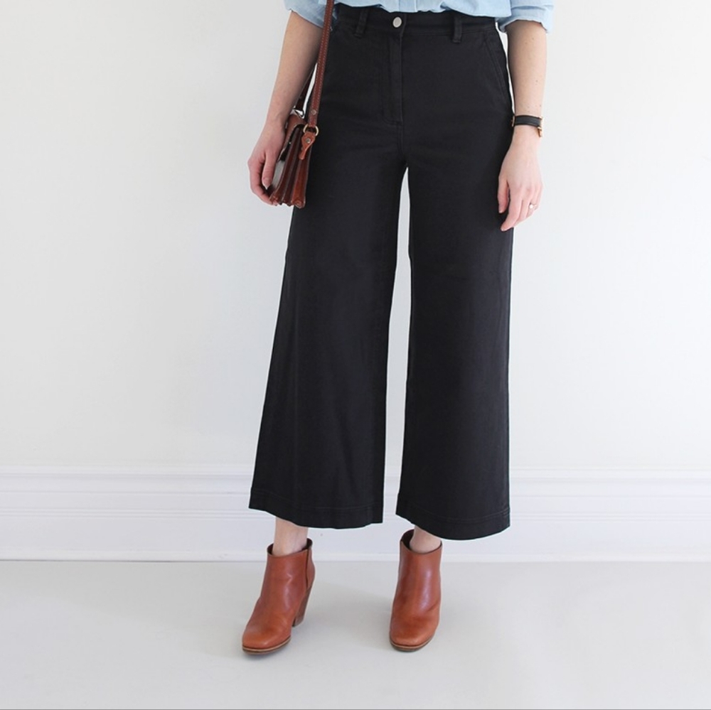 Everlane Wide Leg Crop Black